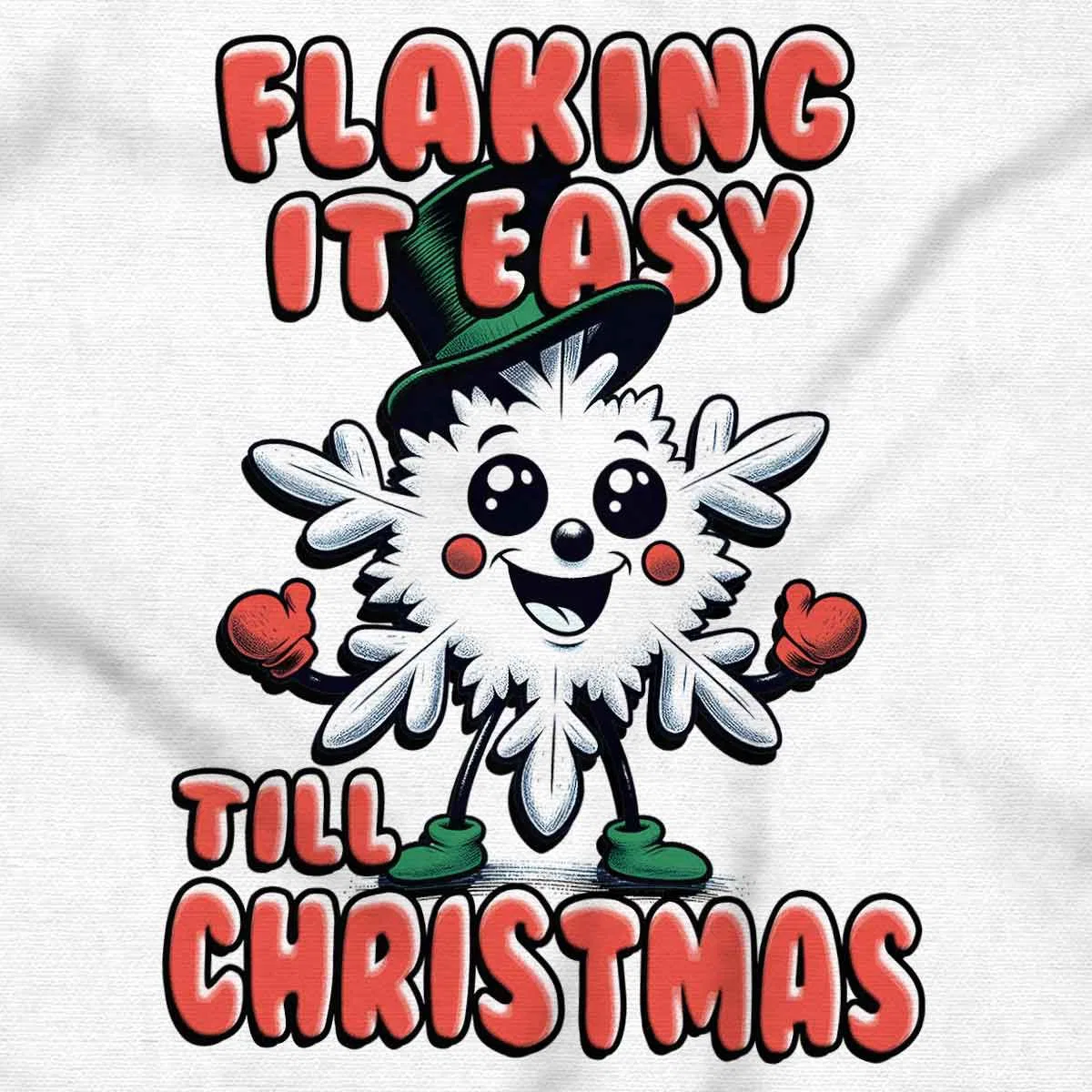 Детский боди-комбинезон с принтом Flaking It Easy Till Christmas Pun Brisco Brands, White — фото 2