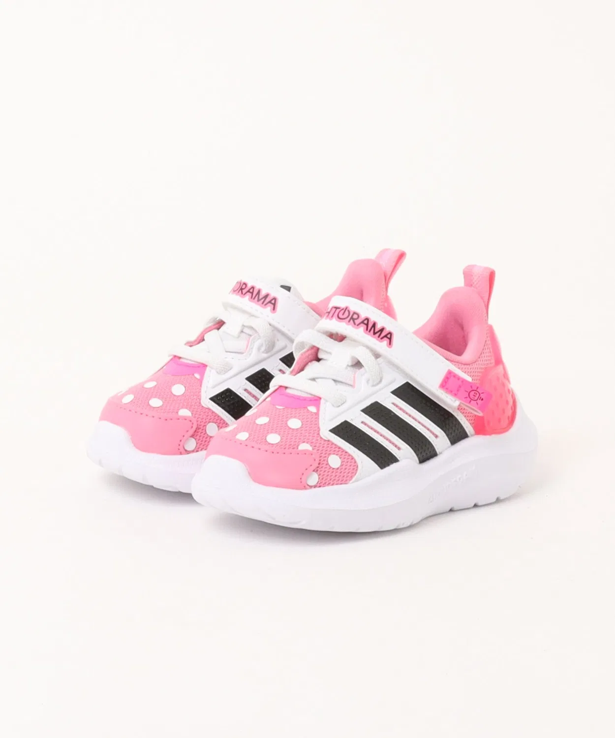 Детские кроссовки для девочек со светящейся подошвой LIGHTORAMA RNR MINNIE EL I Adidas, White/Pink