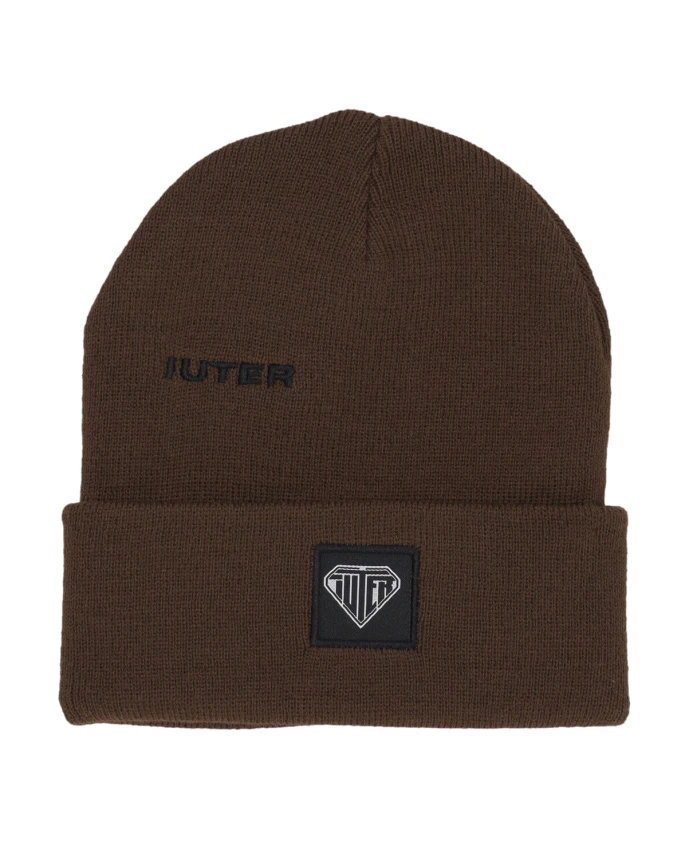 

Шапка-Бини с логотипом, коричневая Iuter, коричневый