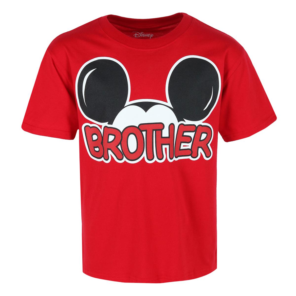 

Футболка Disney Boy's Brother с изображением семьи Микки Мауса Jerry Leigh, цвет red disney