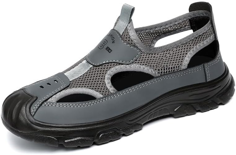 

Мужские дышащие кроссовки из сетки, легкие, удобные спортивные туфли для ходьбы, верх быстро сохнет, повседневная спортивная обувь для улицы Qacksv, серый