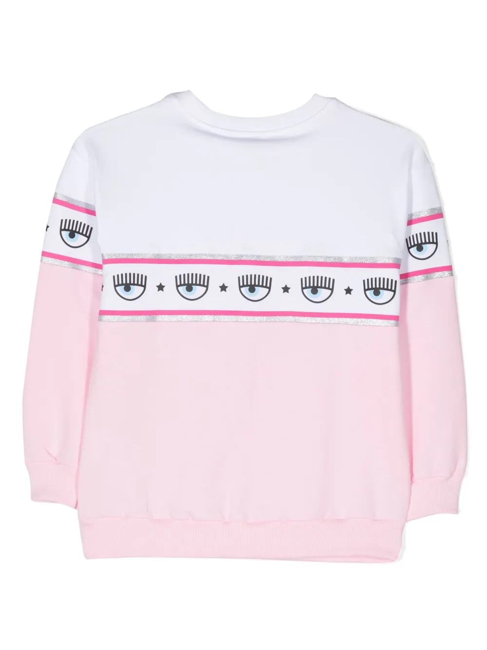 Толстовка с узором Eyelike Chiara Ferragni Kids, розовый — фото 2