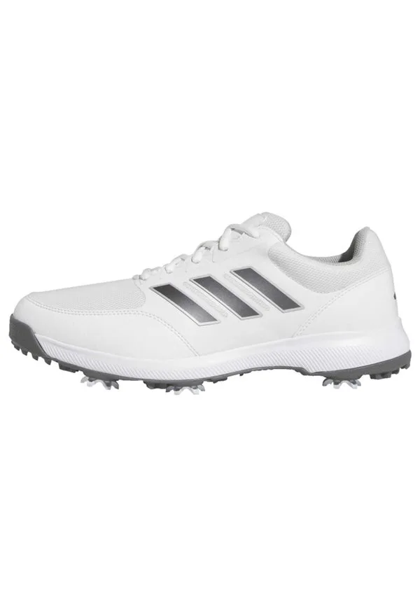 Техническая отзывчивость 3.0 широкие гольф-ботинки Adidas Golf, Cloud White Dark Silver Metallic Silver Metallic