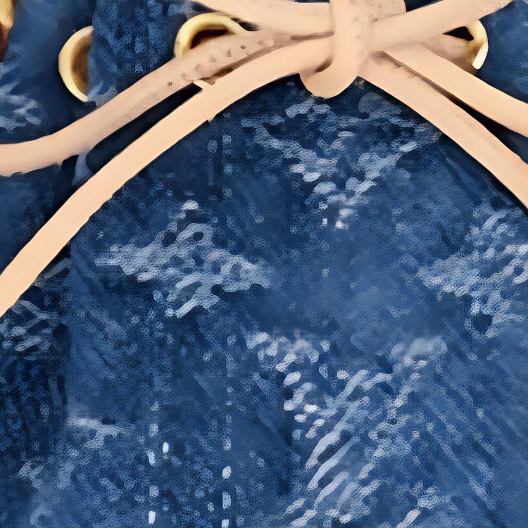 Сумка-ведро NOE Denim с кожаными деталями экстра мини женская бежево-голубая LOUIS VUITTON — фото 4