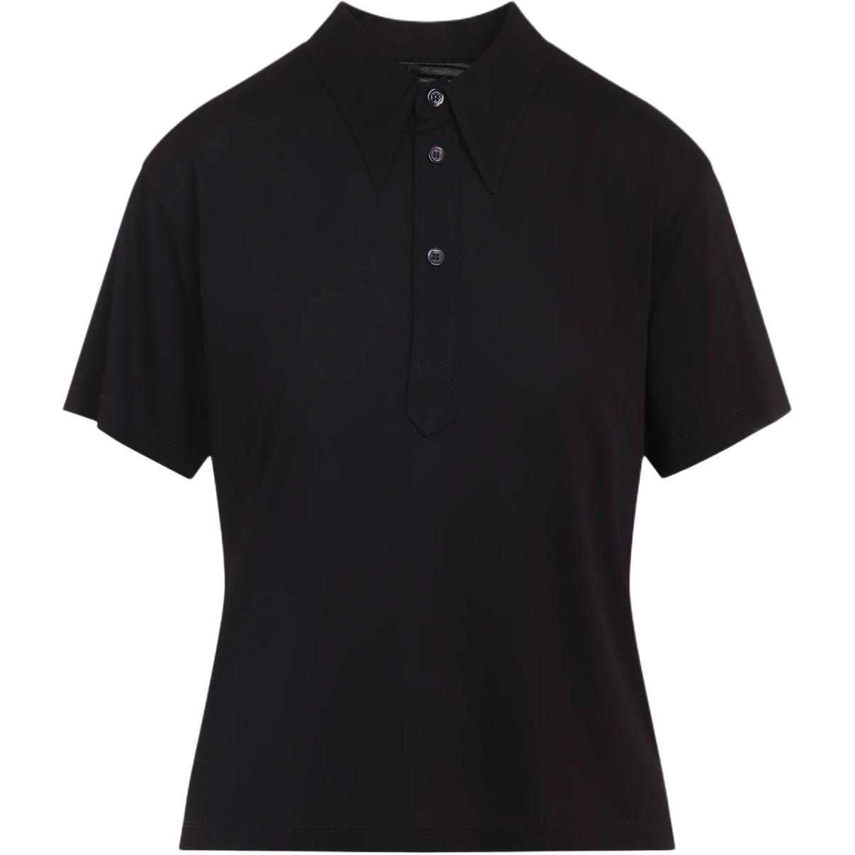 

Поло с воротником на пуговицах Maison Margiela, amaranth красный