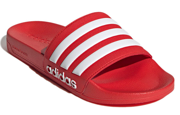 Тапочки adilette shower slide 'vivid red' Adidas, красный — фото 4