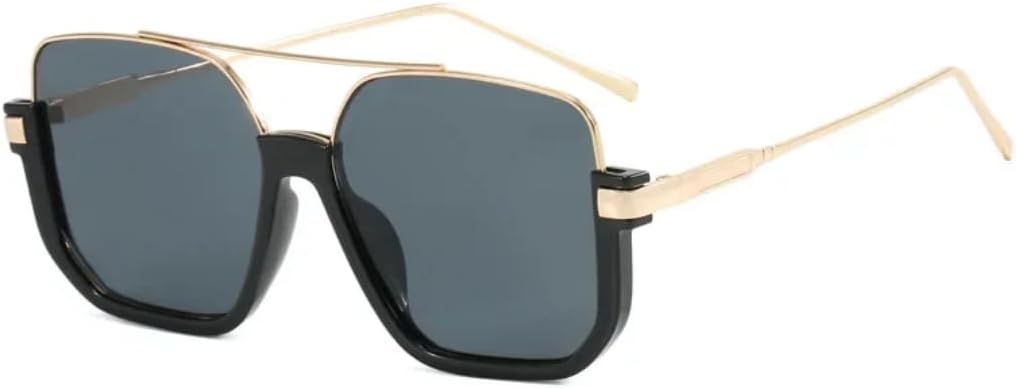 

Ретро-солнцезащитные очки с двойной перемычкой для мужчин и женщин в металлической оправе, модные солнцезащитные очки для активного отдыха, защита от УФ-излучения UV400 SZVVBKK, C4