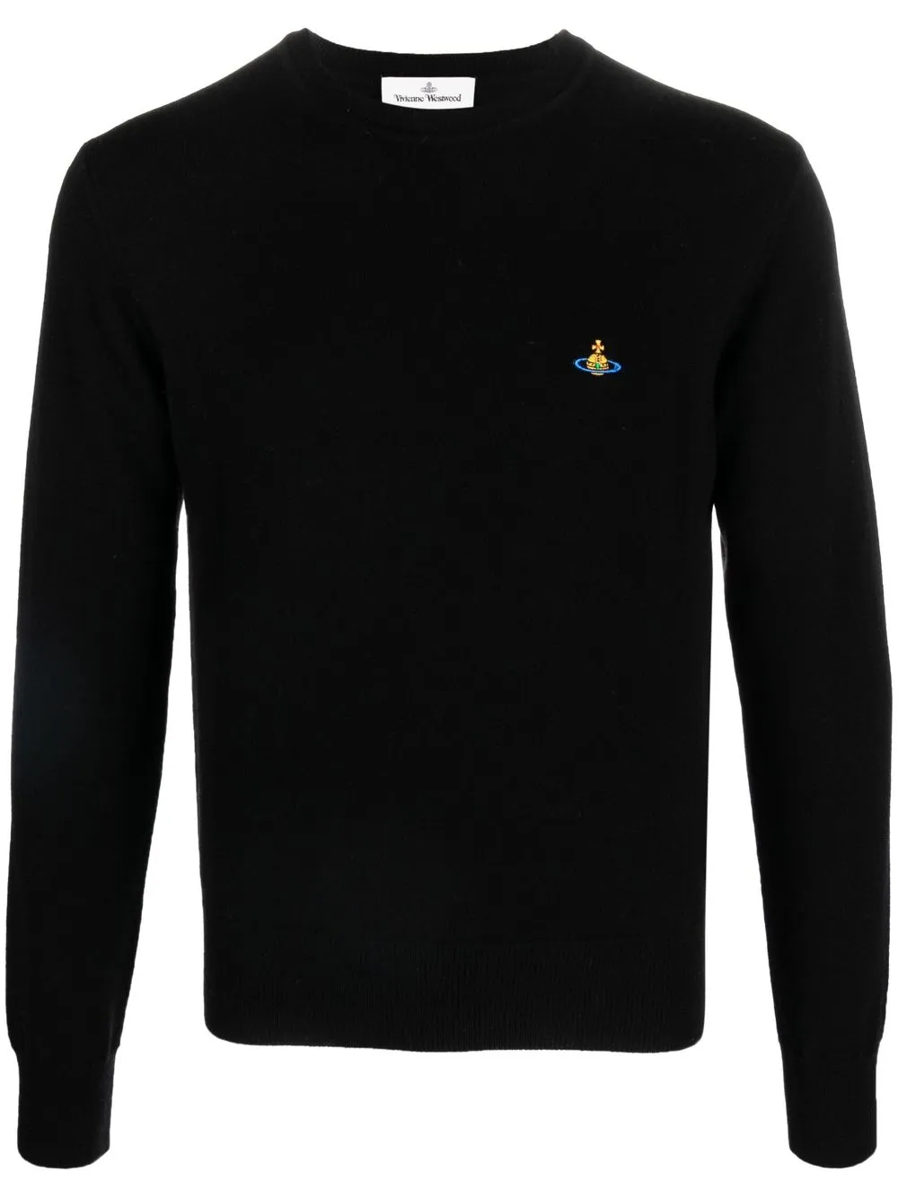 

Джемпер тонкой вязки с вышивкой Orb Vivienne Westwood, черный