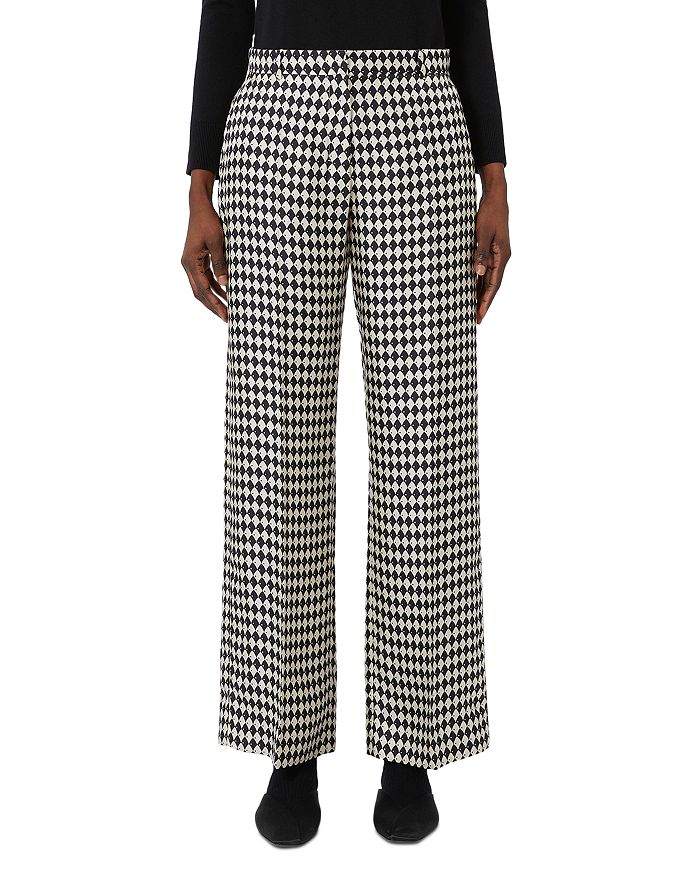 

Риети Брюки с высокой посадкой из шелка Max Mara, черный
