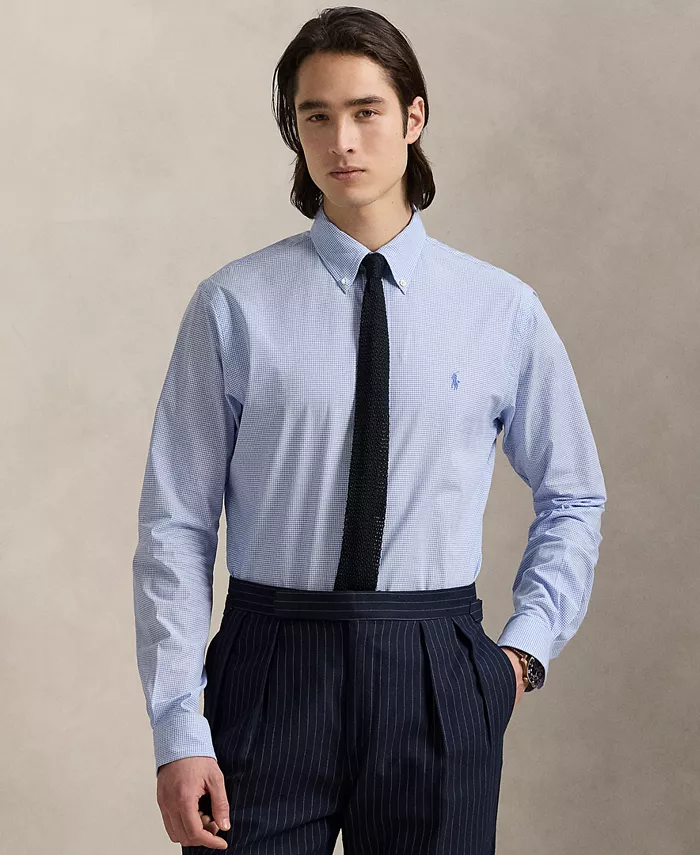 

Мужская классическая рубашка из стрейч-поплина Polo Ralph Lauren, синий
