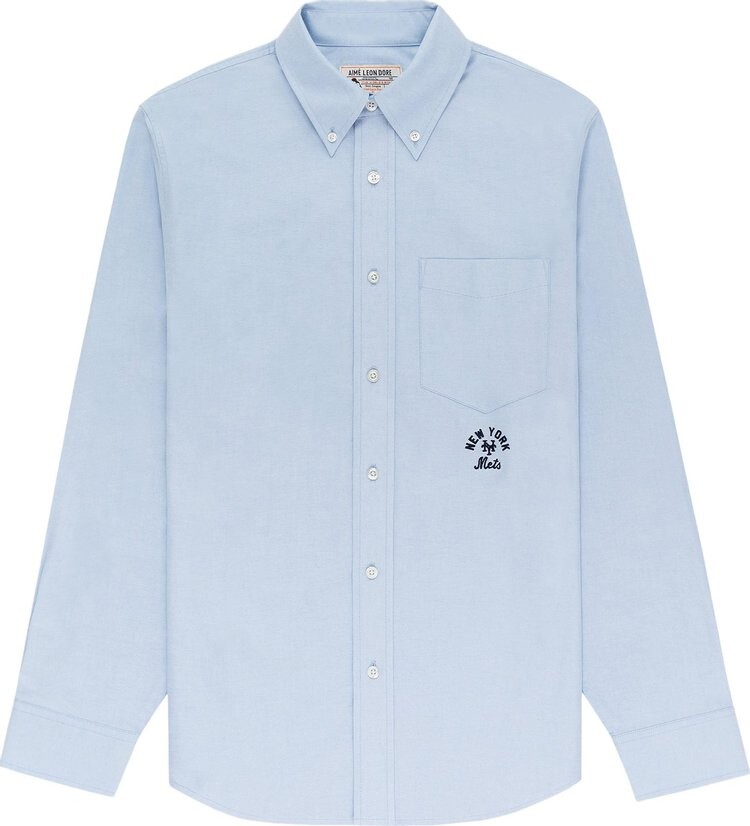 

Рубашка Aimé Leon Dore x New York Mets Oxford 'Oxford Blue', синий