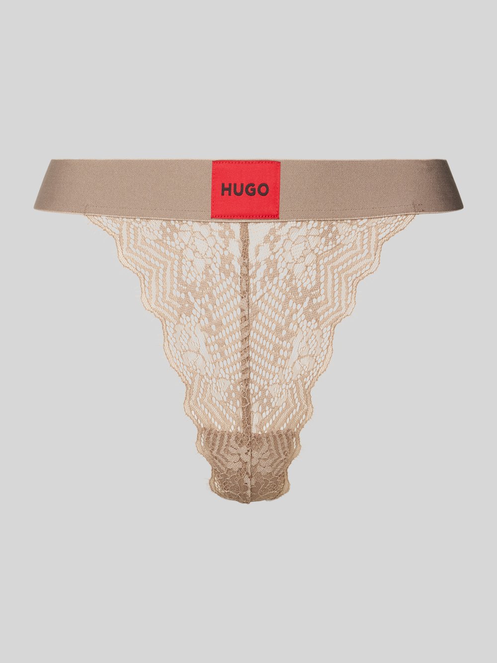 

Стринги с кружевной отделкой модель 'Red Label' HUGO, серо-коричневый