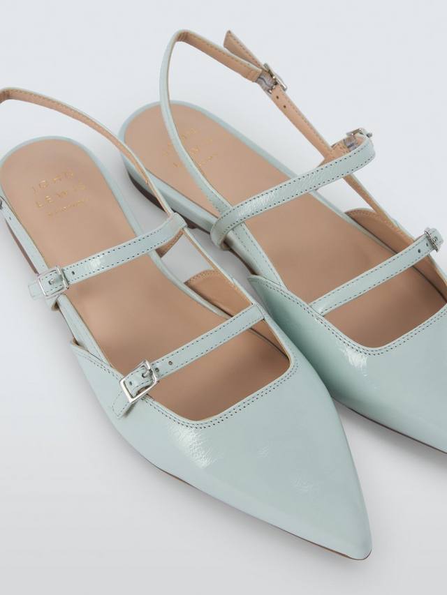 Туфли-лодочки с ремешками из натуральной кожи crown John Lewis, цвет Pale Blue — фото 4