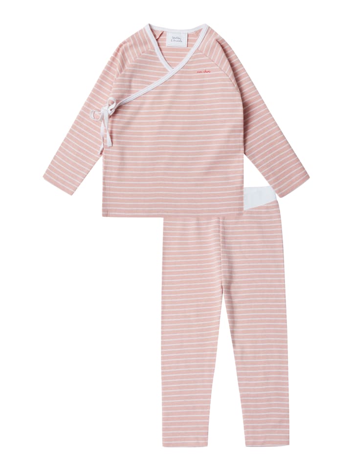 

Stellou & friends Пижамный комплект из двух частей в светло-розовую полоску