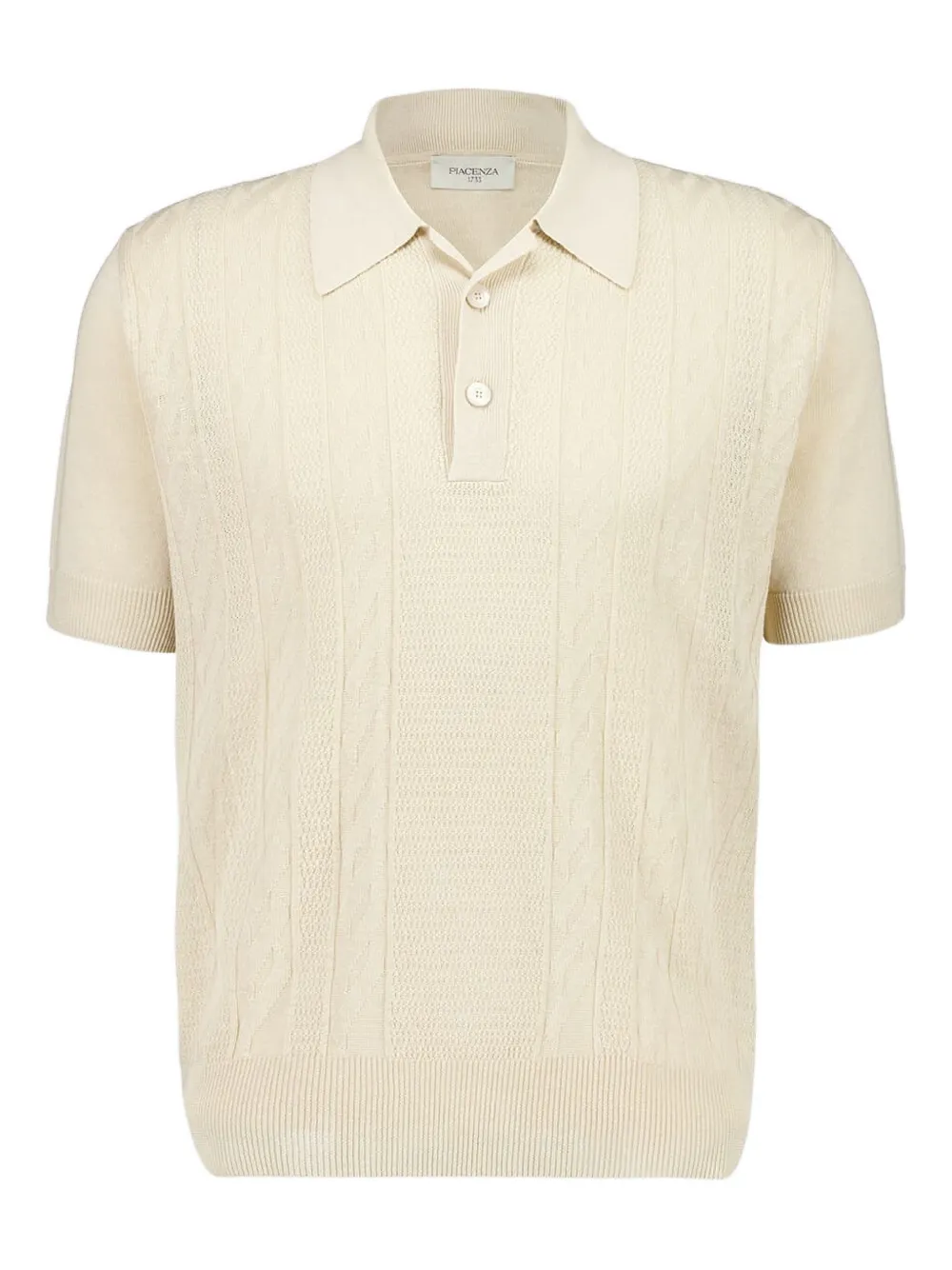 

Рубашка поло фактурной вязки Piacenza Cashmere, нейтральный