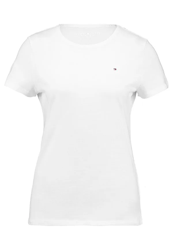 Классическая футболка с круглым вырезом в стиле ретро Tommy Hilfiger, Classic White — фото 4