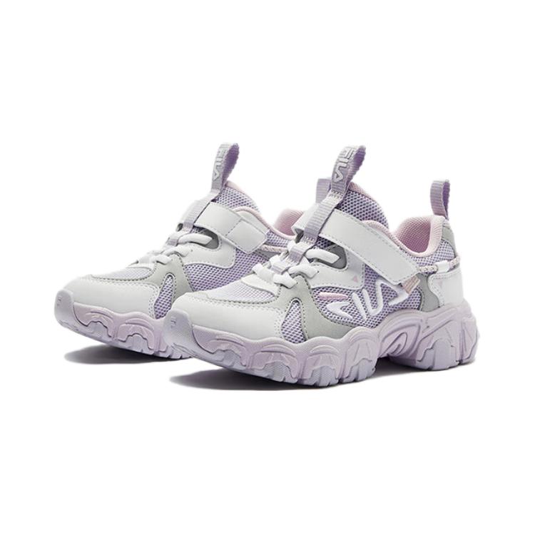FILA KIDS Детские повседневные туфли Cat Paw с противоскользящей подошвой, устойчивые к износу, низкие, фиолетовые, для детей 3-7 лет — фото 4