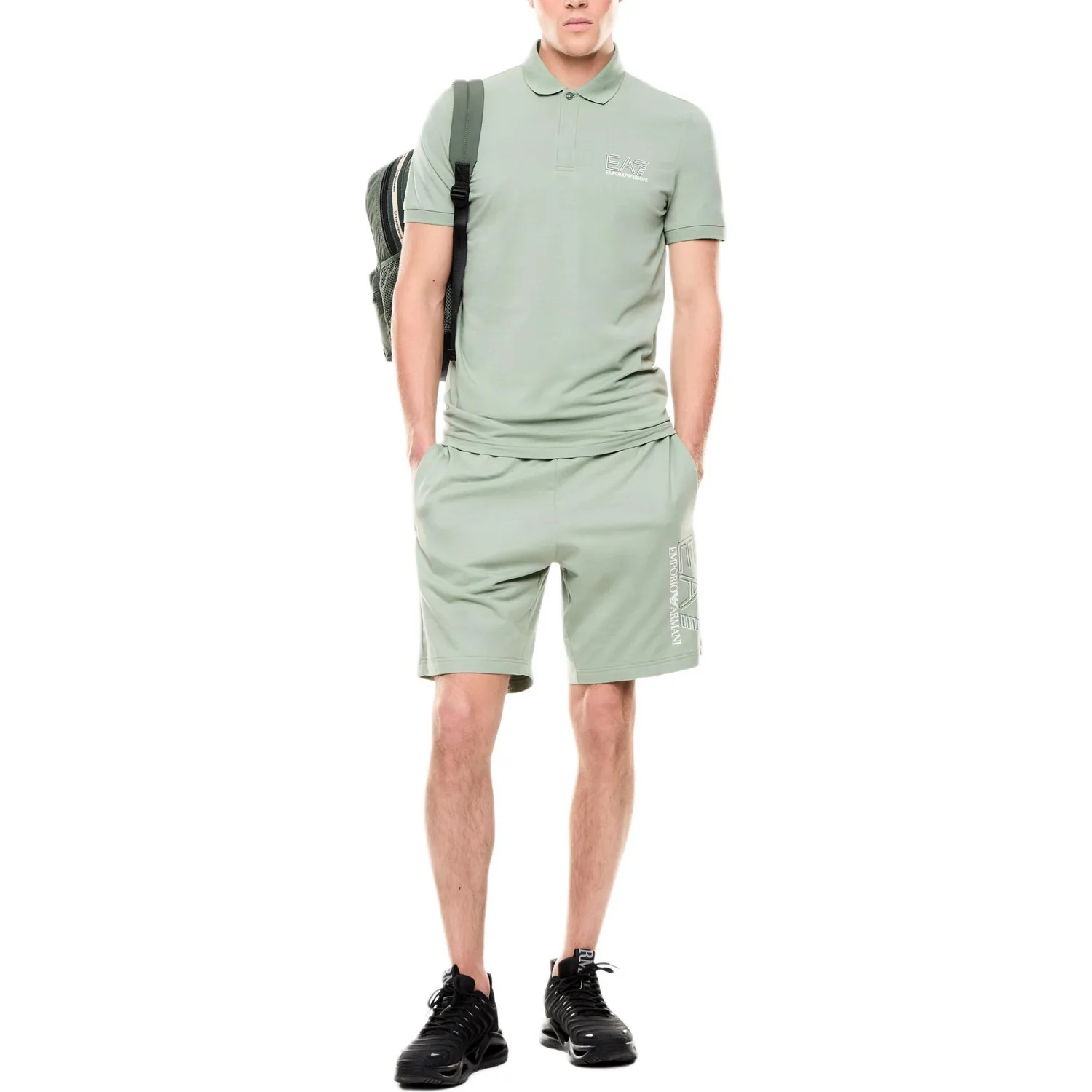 Polo Shirt EA7 мужская EMPORIO ARMANI, зеленый — фото 4