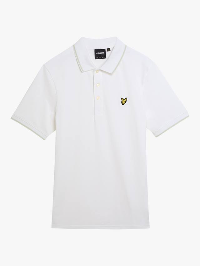 

Обычная поло с контрастными деталями Lyle & Scott, White/Soft Matcha