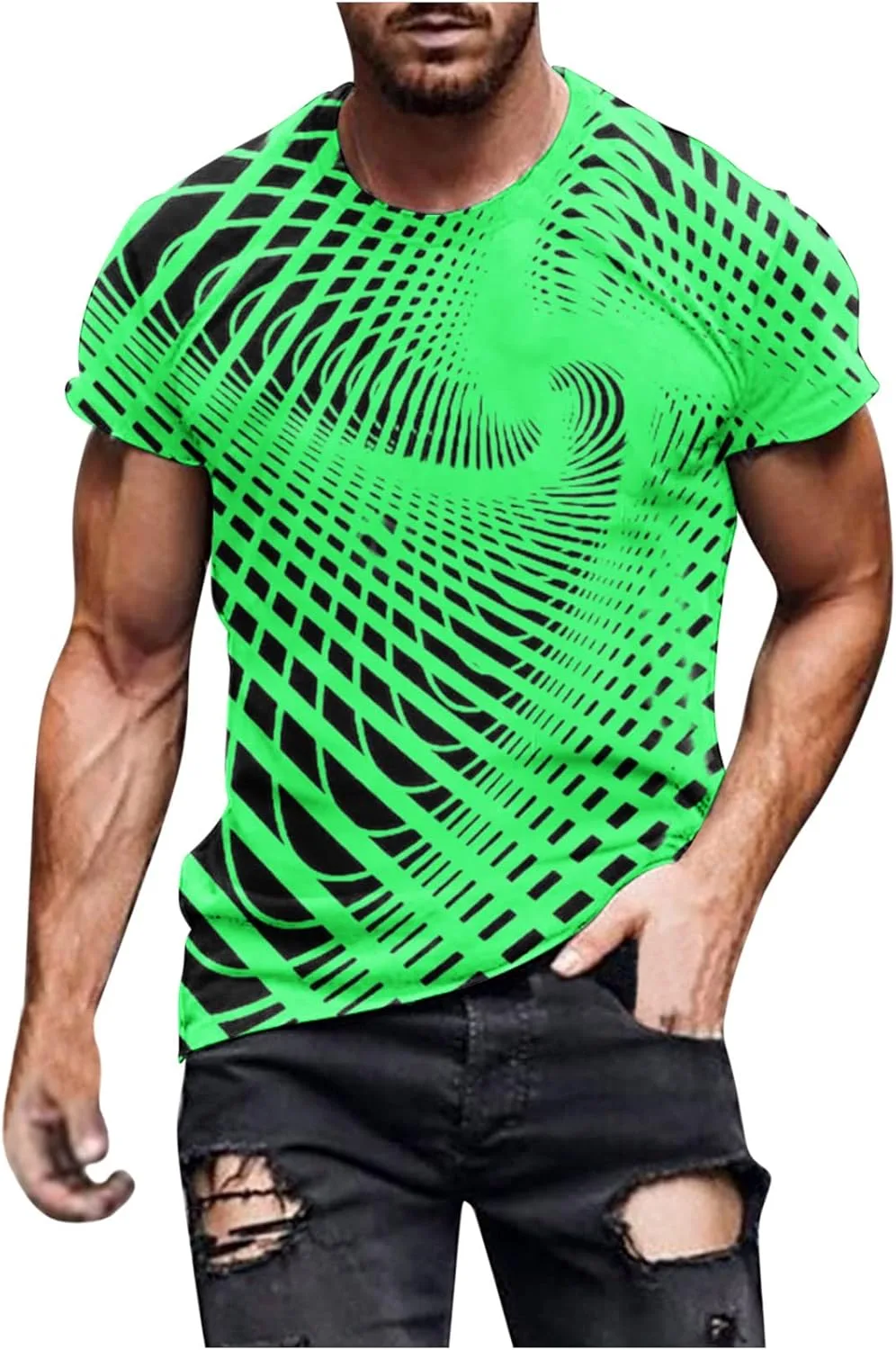 

Футболка с 3D-принтом и оптической иллюзией