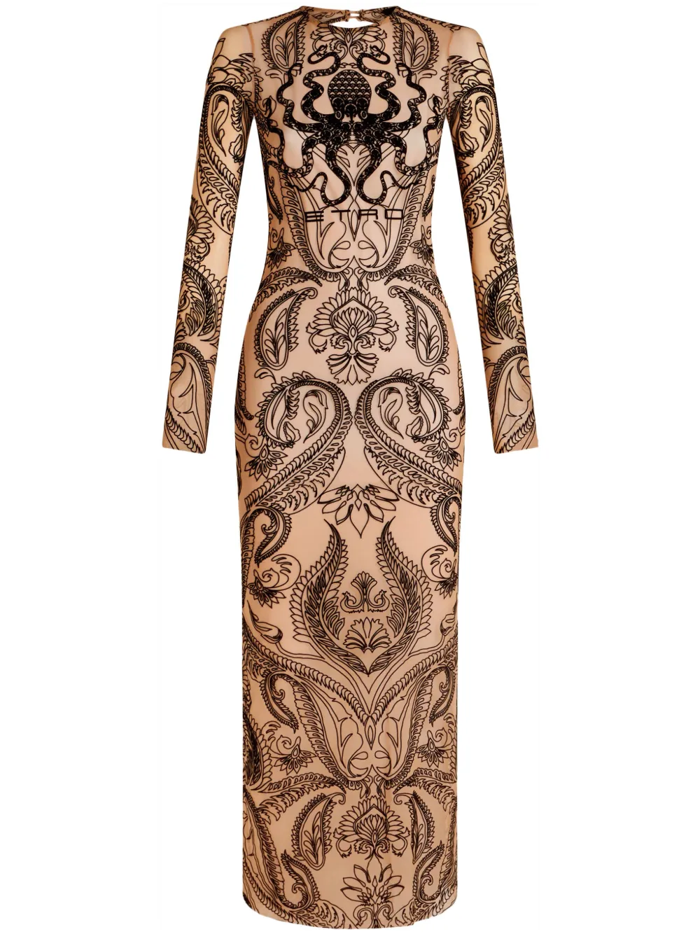 

Платье из тюля с узором пейсли ETRO, нейтральный