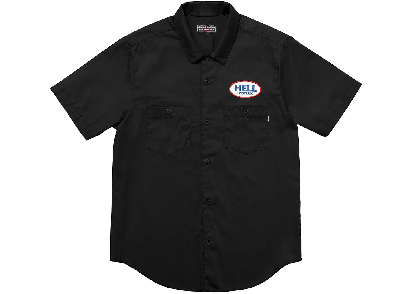 Мужская рубашка с коротким рукавом Supreme Hysteric Glamour S/S Work Shirt, Black