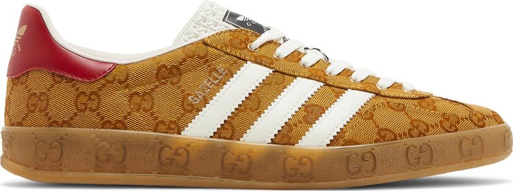 Кроссовки Adidas Adidas x Gucci Gazelle 'GG Monogram', коричневый - фото