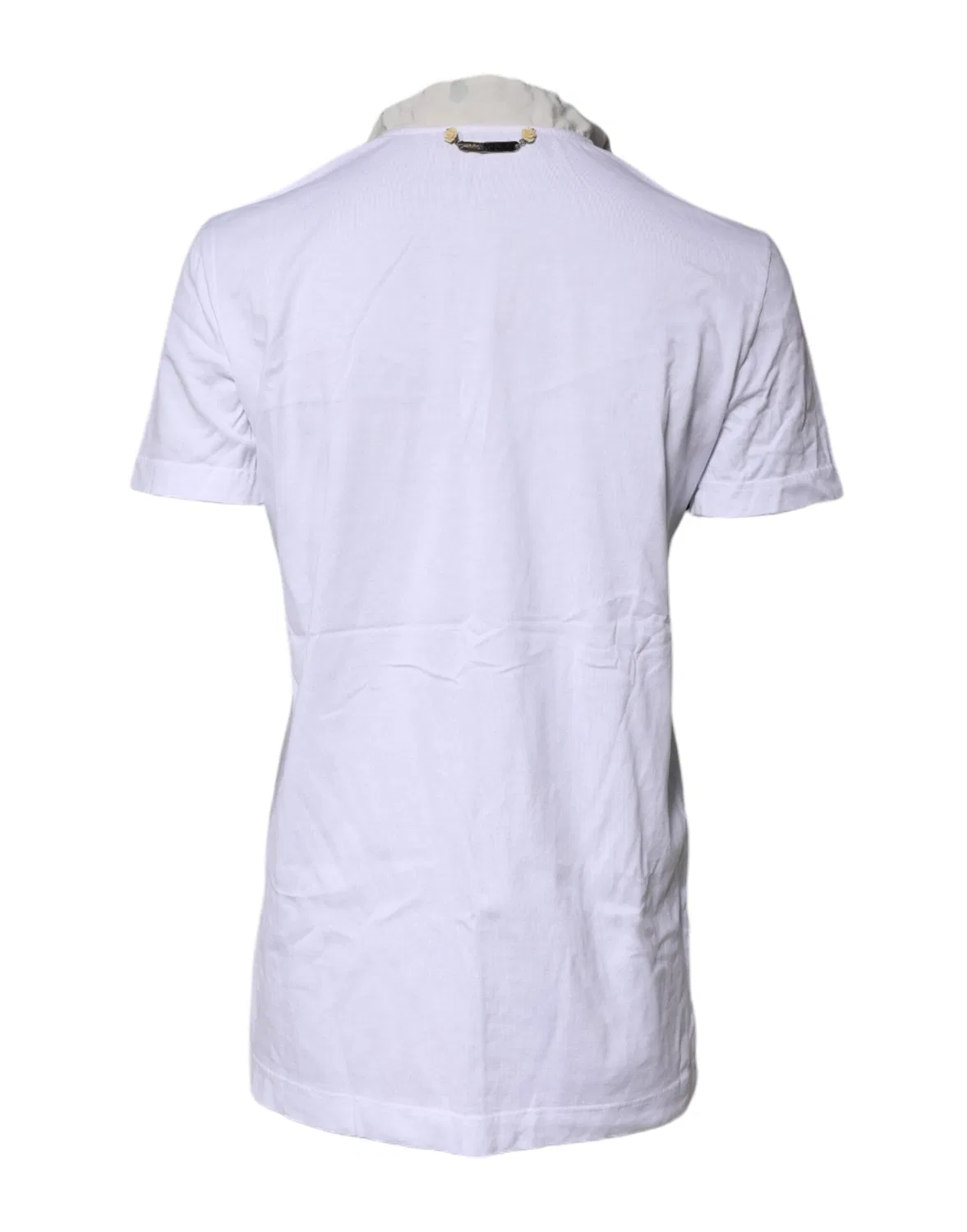 Женская футболка с широким воротом-аскотом с принтом Dolce & Gabbana, White — фото 4