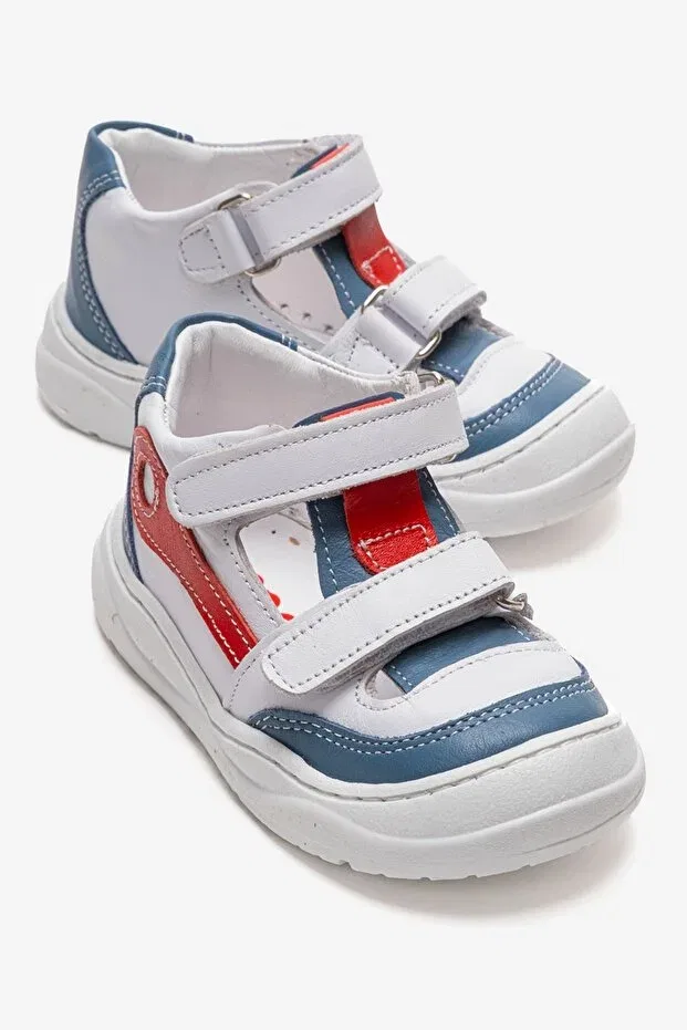 Детские кроссовки для девочек с ортопедической подошвой Mnpc, Jeans White