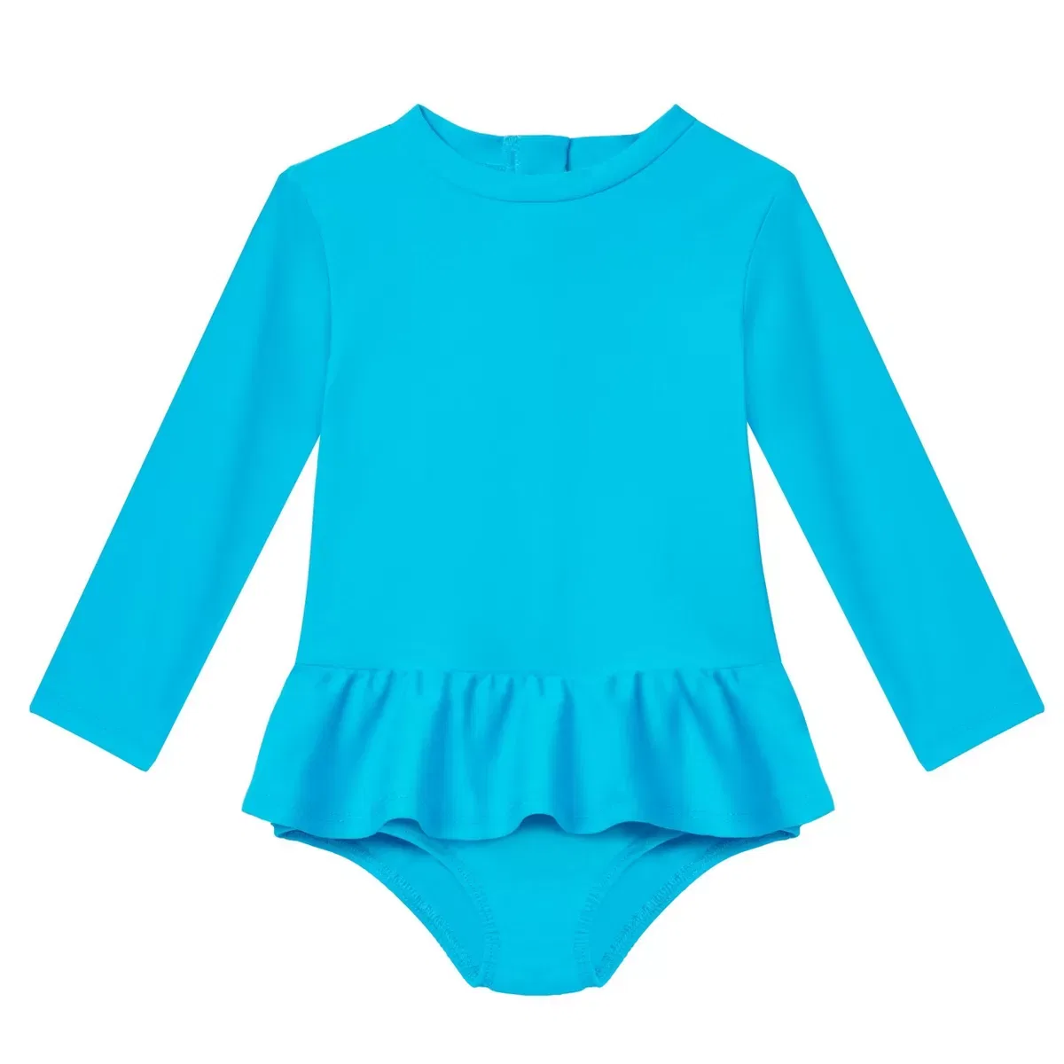 Детский купальник-комбинезон с длинным рукавом City Threads, Turquoise