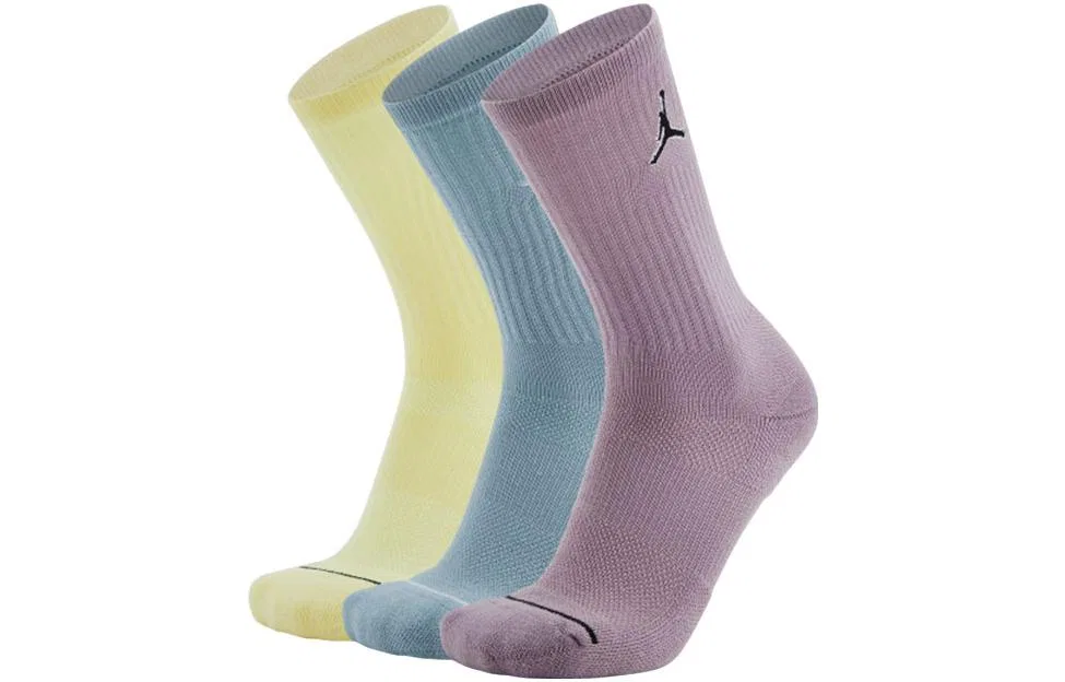 Детские носки до колена 3 пары Jordan, Light Pink Light Blue Light Yellow