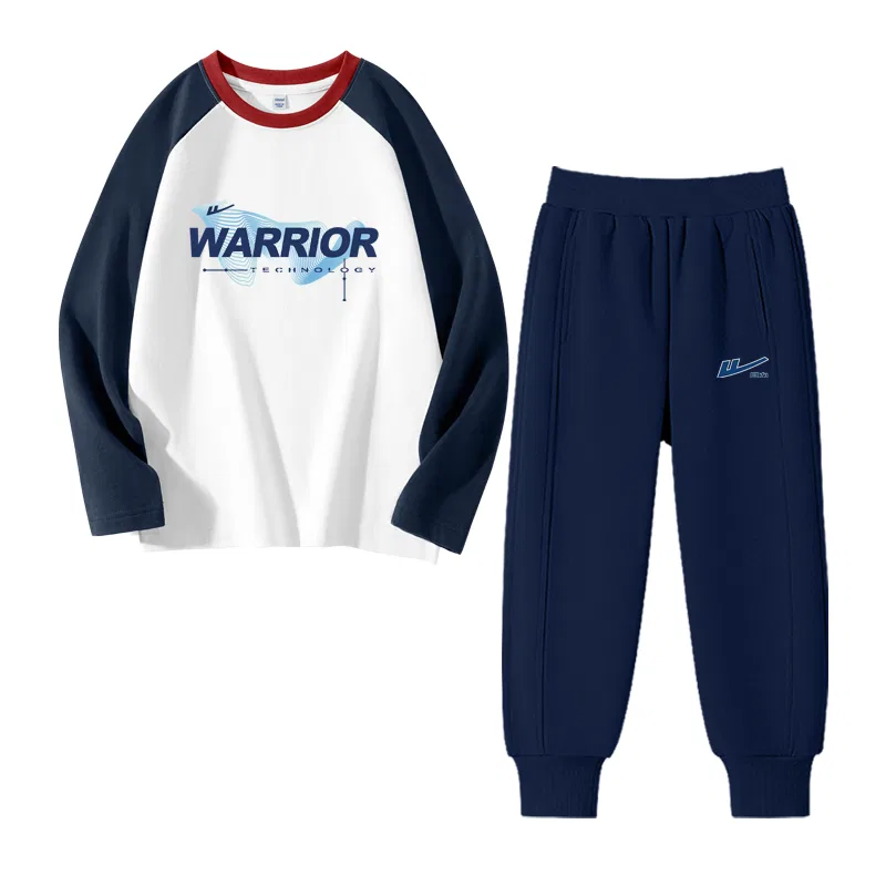Детский спортивный комплект с технологичной линией Silver Edge Blue Logo K WARRIOR