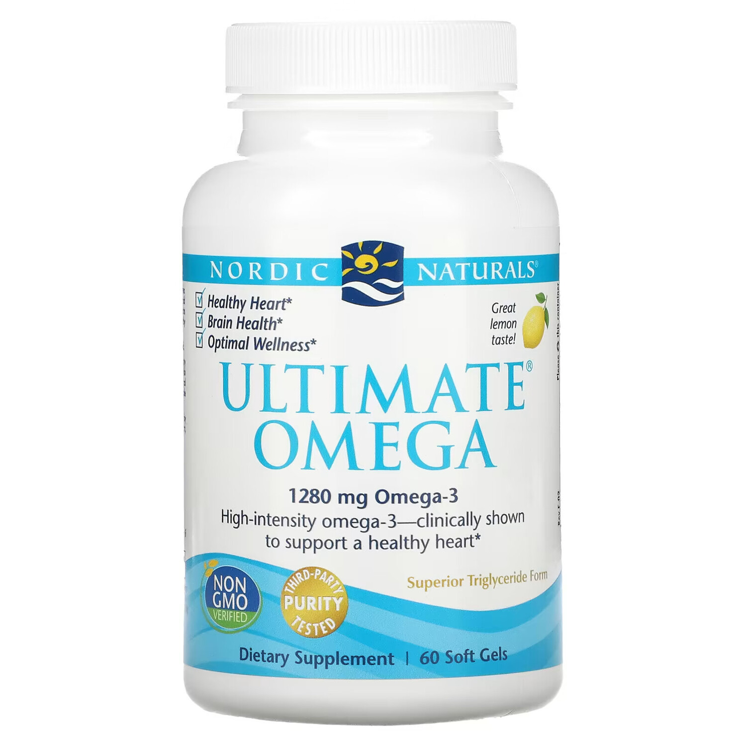 

Омега-3 рыбий жир Nordic Naturals со вкусом лимона 640 мг, 60 капсул
