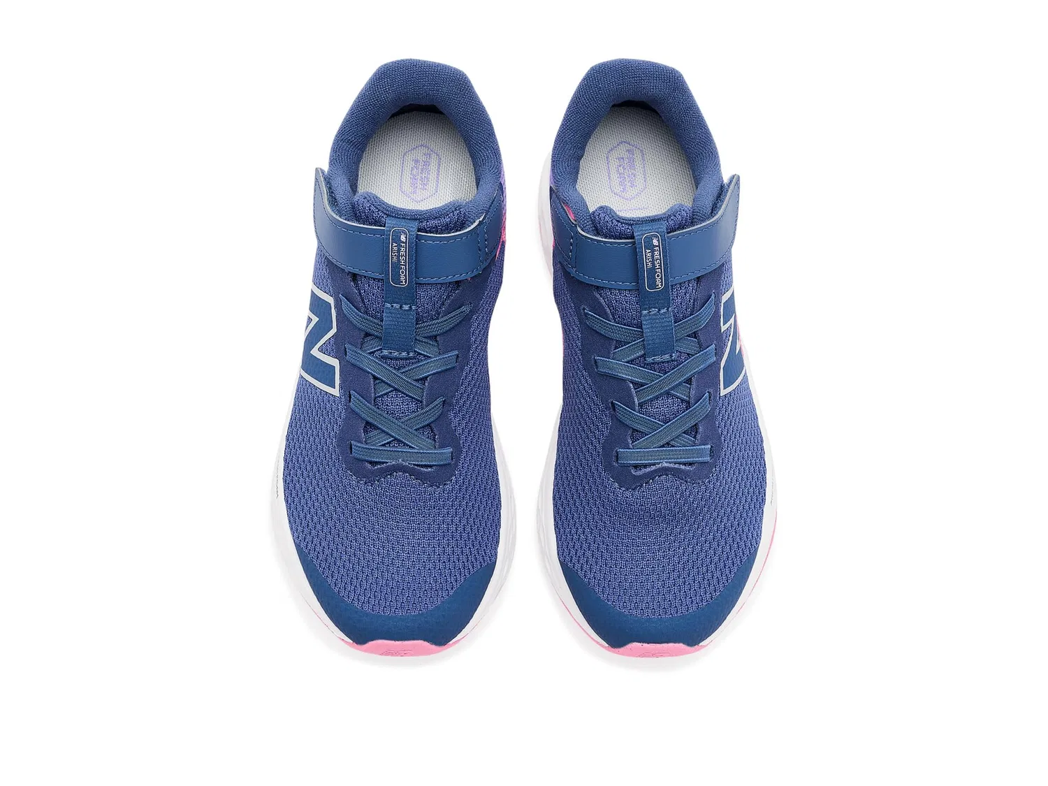 Кроссовки Arishi Hook & Loop (для маленьких детей) New Balance Kids, Vintage Indigo/Signal Pink — фото 3