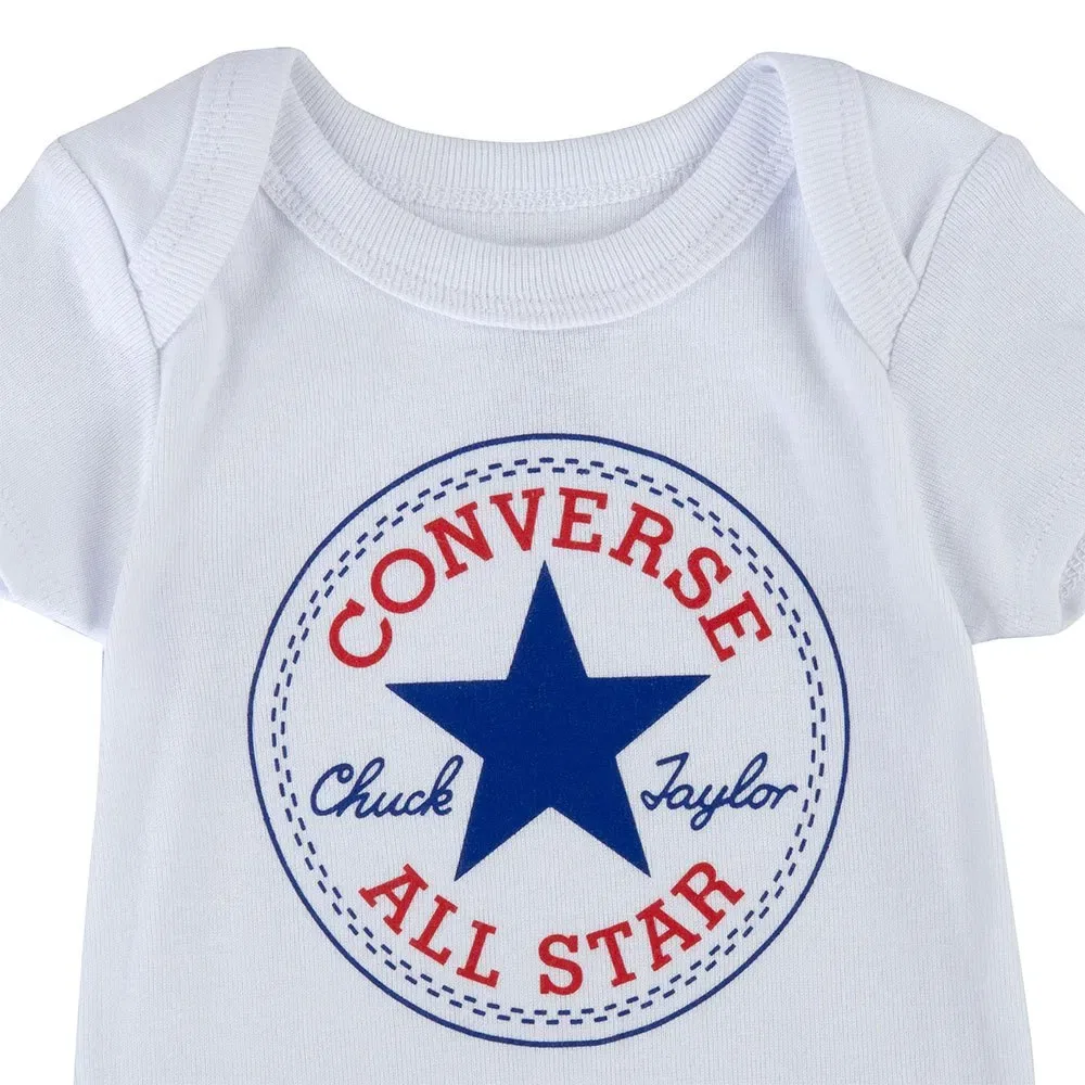Комплект из футболки и шорт Converse Kids Classic, белый — фото 3