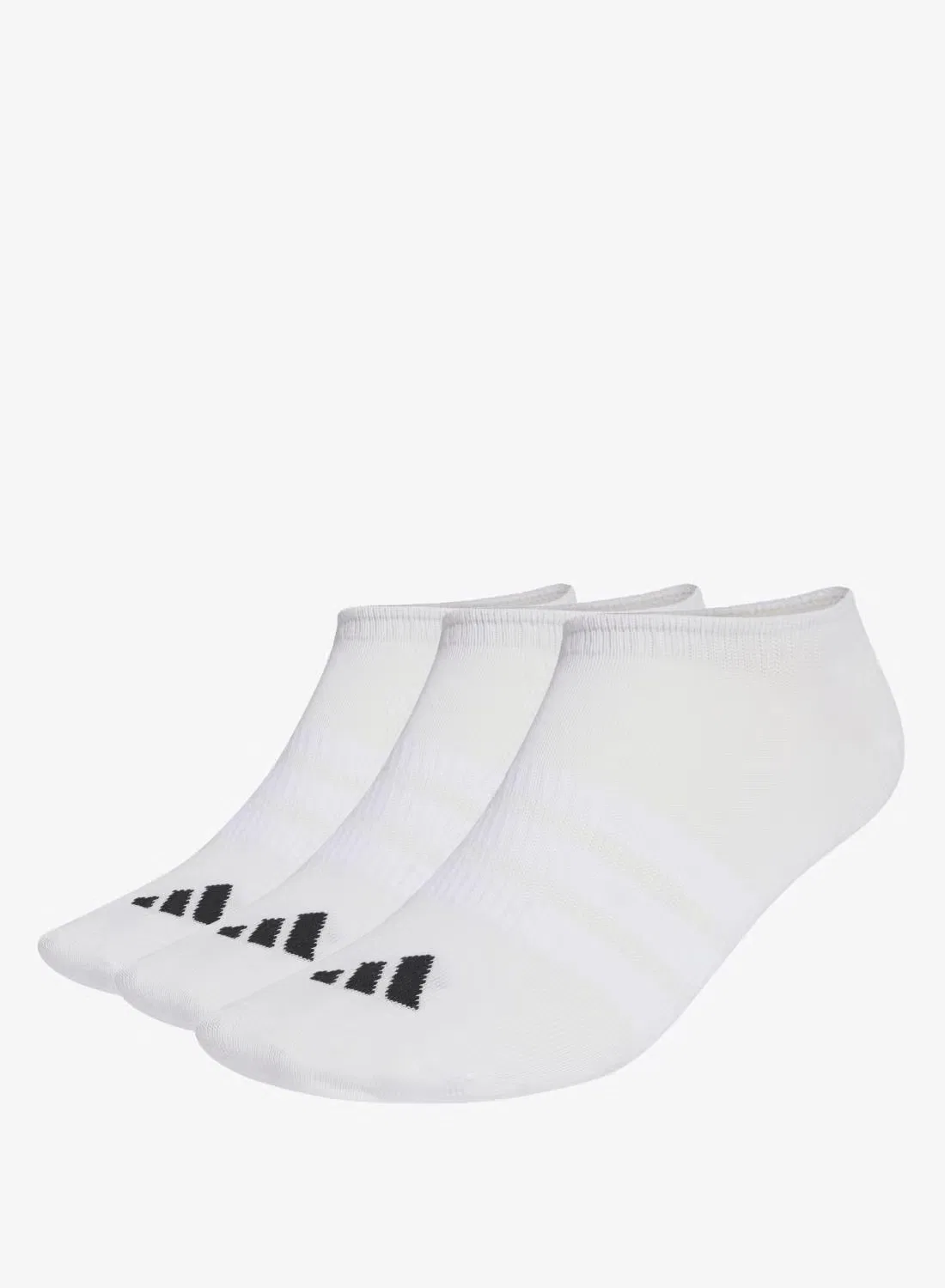 Носки-следы тонкие спортивные комплект 3 пары Adidas, белый