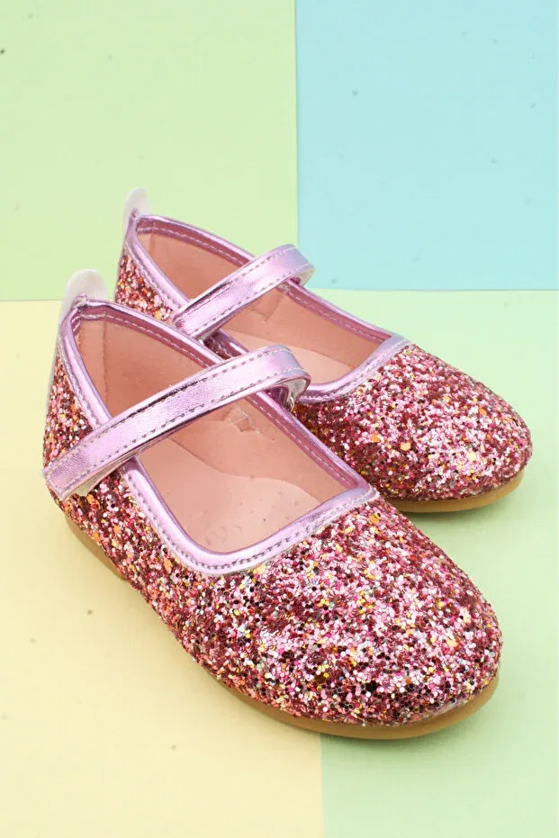 Детские балетки для девочек из искусственной кожи Nubebe, Pink — фото 4