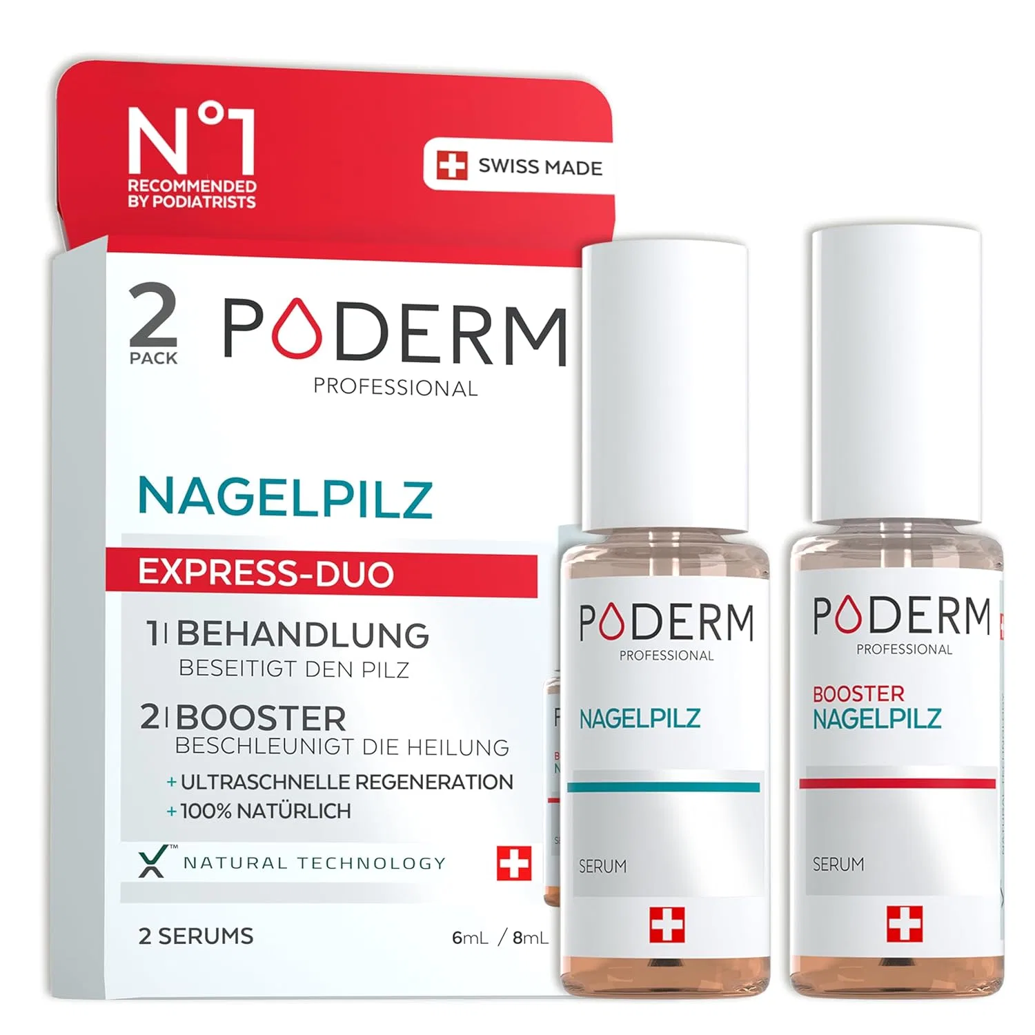 Набор для лечения грибка ногтей 2-в-1 PODERM Duo Pack Poderm
