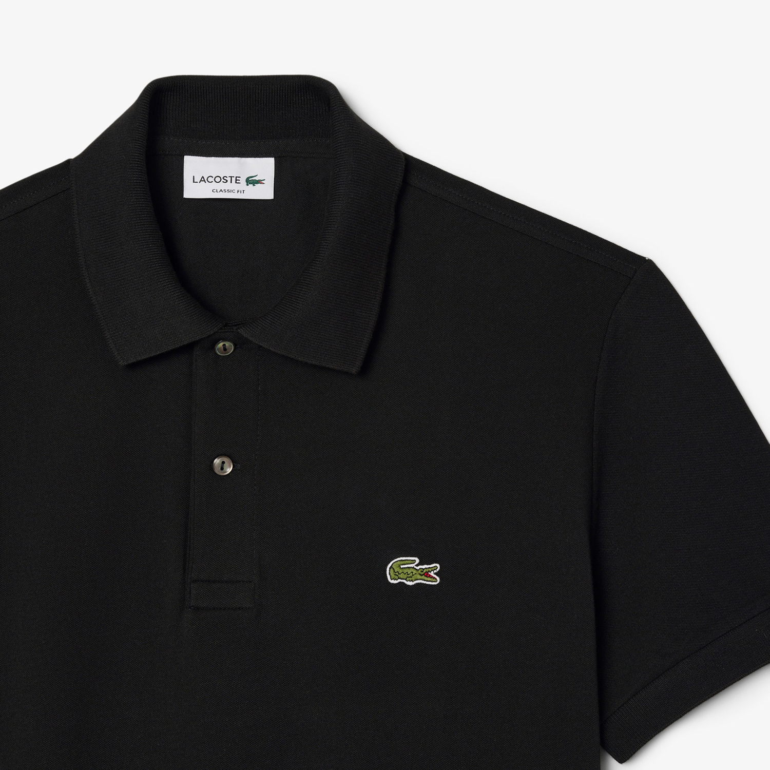 Поло Lacoste Classic Fit L.12.12 Light, черный — фото 2