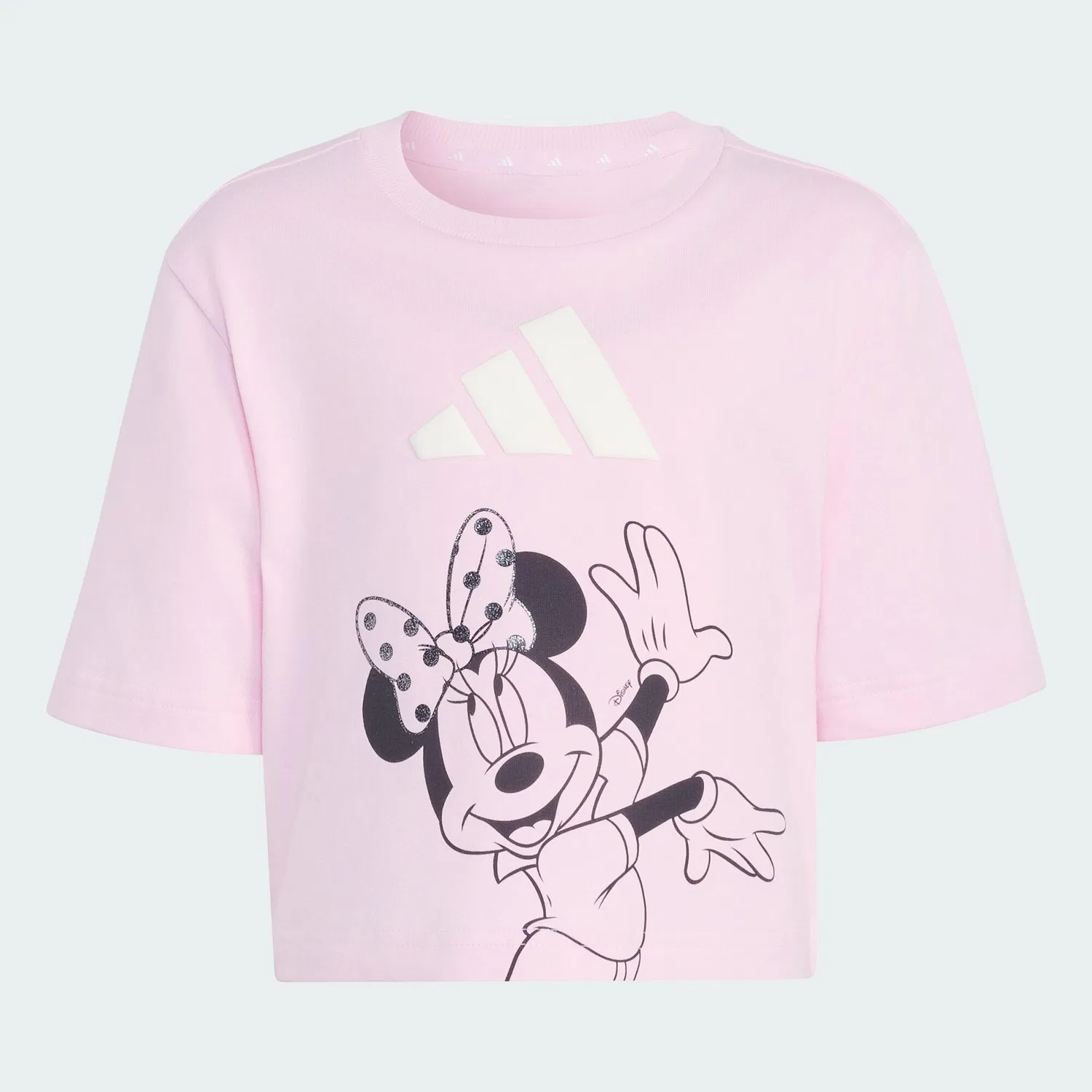 Детская футболка с принтом ADIDAS DISNEY MINNIE MAUS T-SHIRT Adidas, Hellrosa Weiss — фото 2