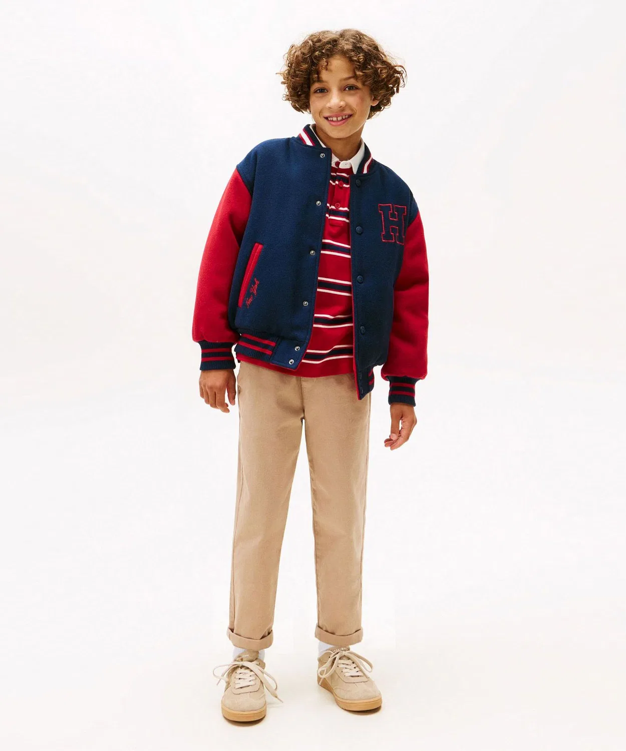 Детский бомбер для мальчиков с принтом Tommy Graphic TOMMY HILFIGER, Navy — фото 3