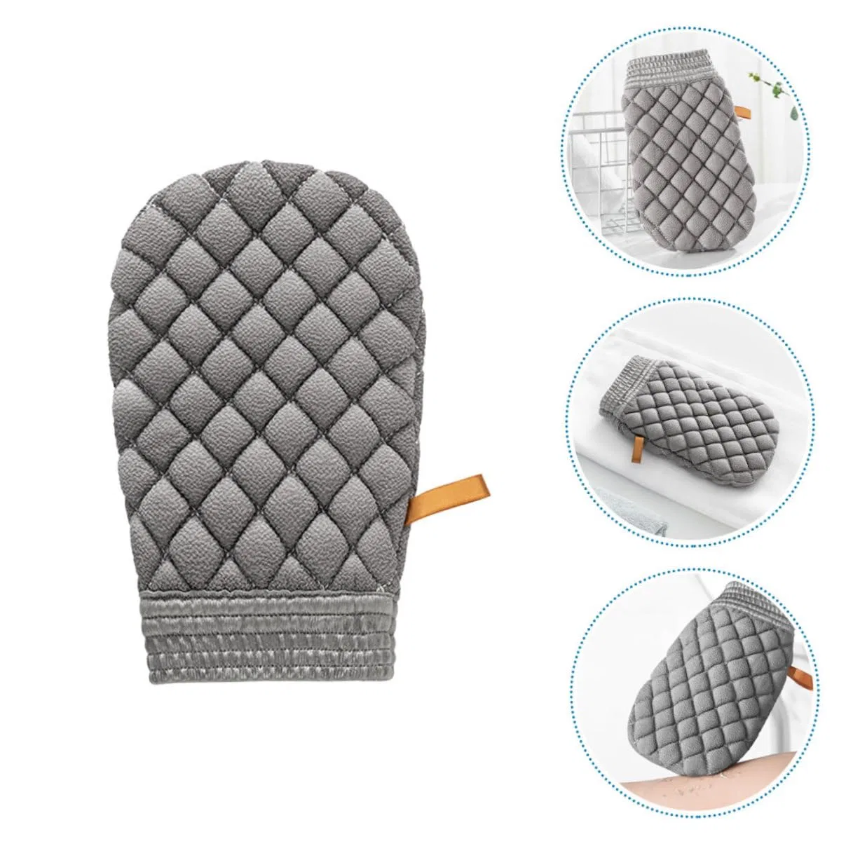Мочалка для пилинга тела из волокна и губки, ERINGOGO, 23x13x2.5 см — фото 3