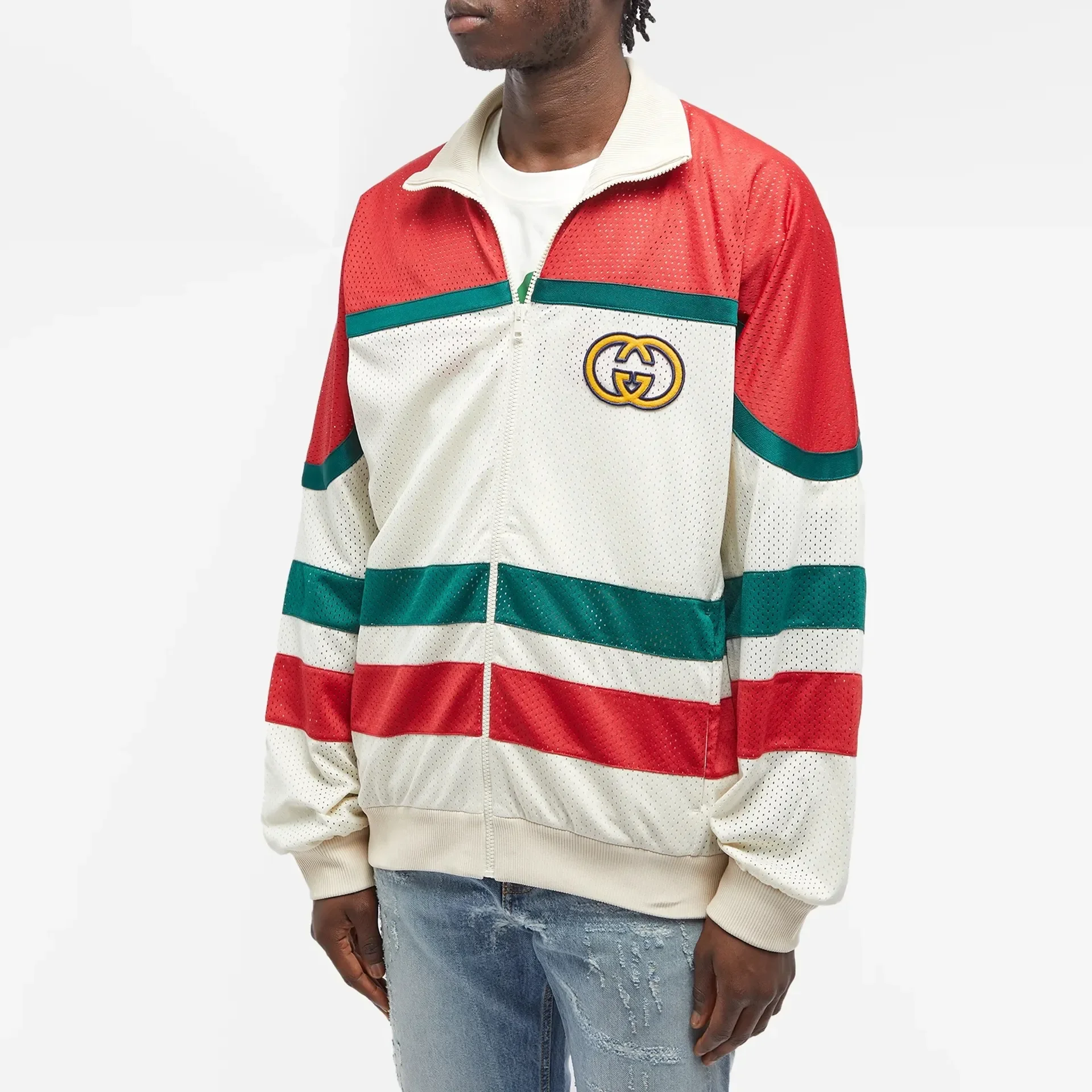 Куртка Gucci Mesh Track Jacket, мультиколор