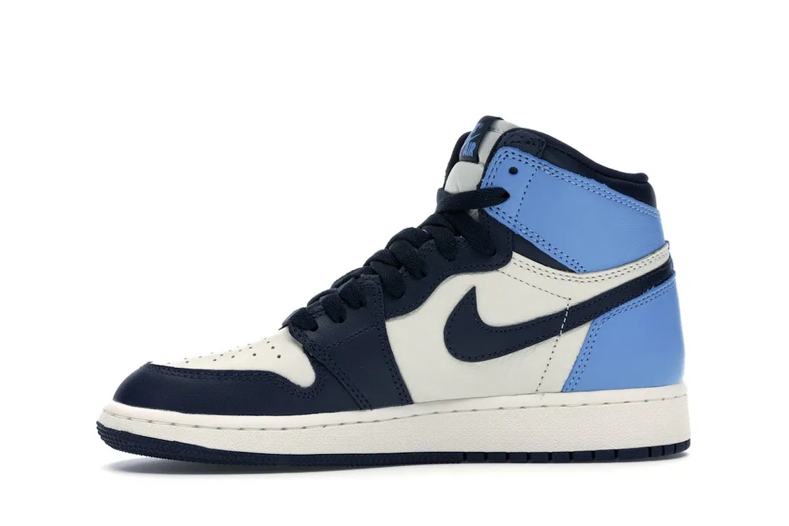 Детские кроссовки с высоким верхом Jordan 1 Retro High Obsidian (GS) Jordan, Sail/Obsidian-University Blue — фото 3