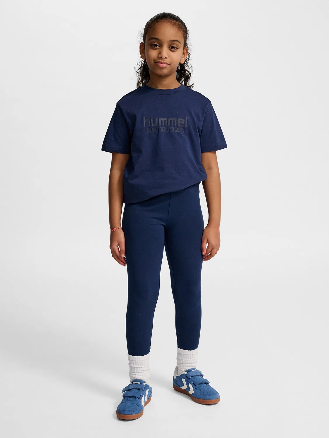 Детские леггинсы с регулируемой талией Hmljr Base Multisport Hummel, Blau Navyblau Gletscherblau — фото 3