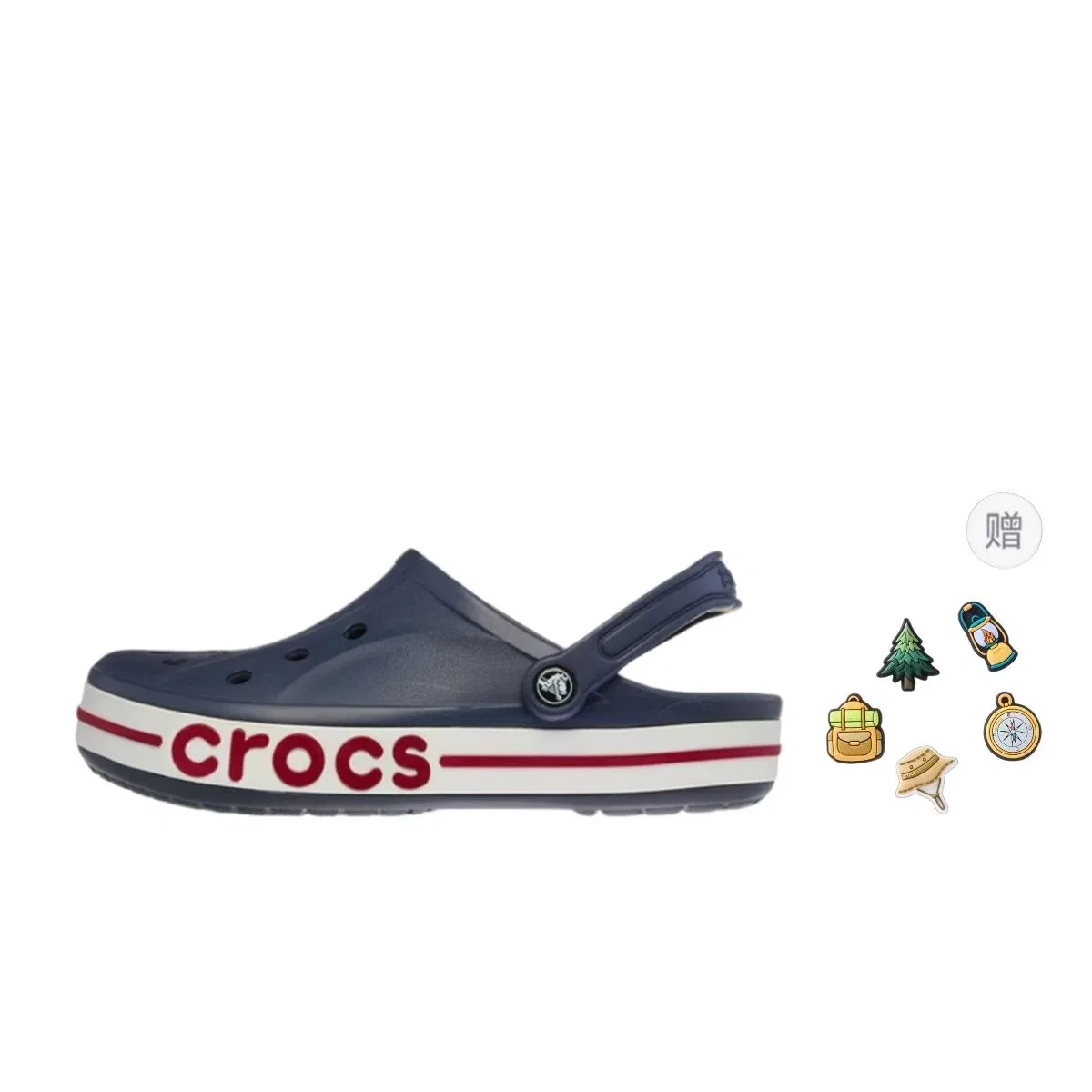 Детские сабо с принтом Bayaband Clog Crocs, Blue White Red (Shoe Floral Size)