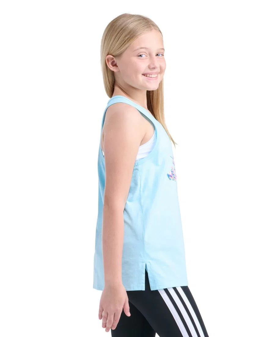 Топ без рукавов с принтом-браслетом дружбы adidas, Light Blue — фото 3