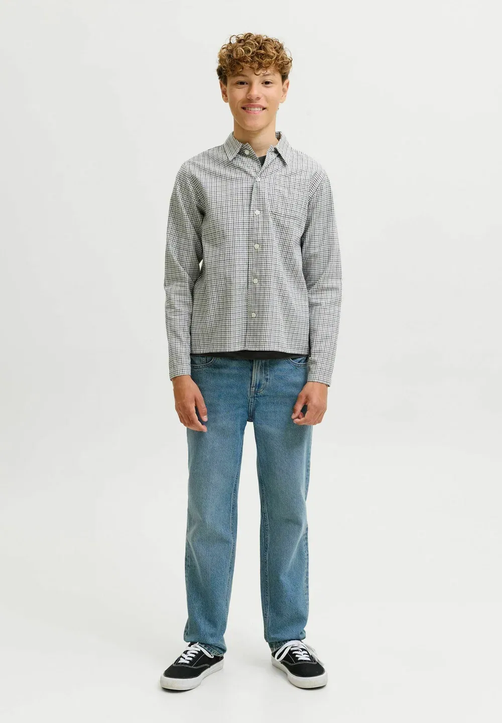 Джинсы прямого кроя jjiclark jjoriginal sq 761 jnr джинсы прямого кроя для подростков Jack & Jones Junior, Blue Denim