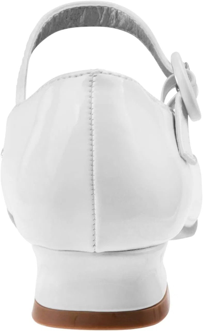 Детские туфли Мэри Джейн для девочек Josmo, Pearl White Patent — фото 3