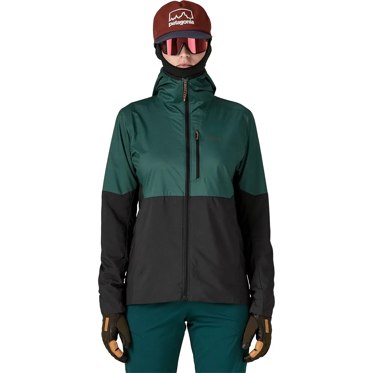 Женская куртка из нейлона с принтом Nano-Air Ultralight Freeride Patagonia, Cascade Green